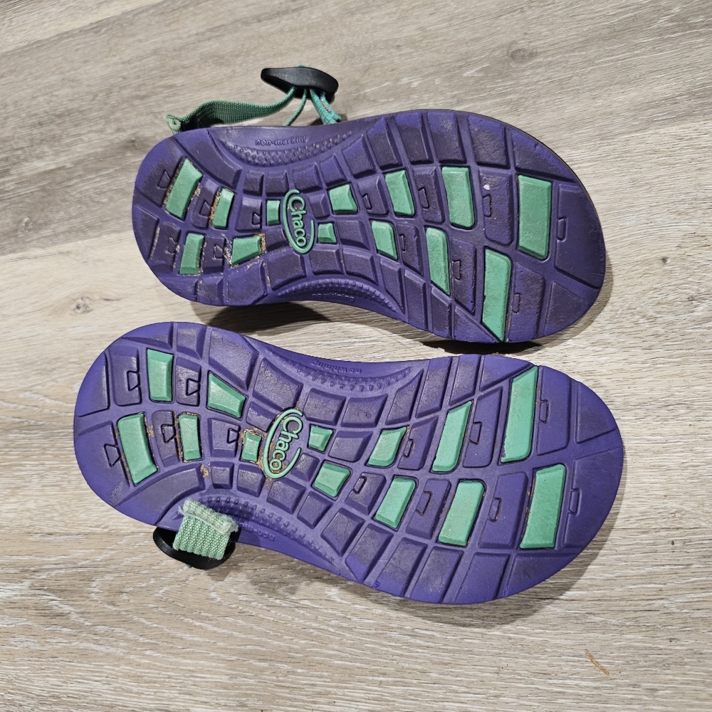Teal Coral And Purple Chacos - Picture 10 of 11